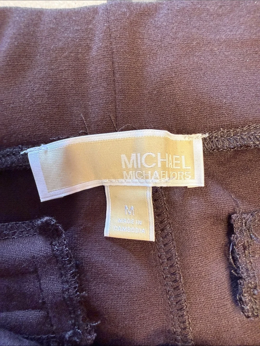 Michael Kors Stretch Ponte Leggings - Dark Brown size: M